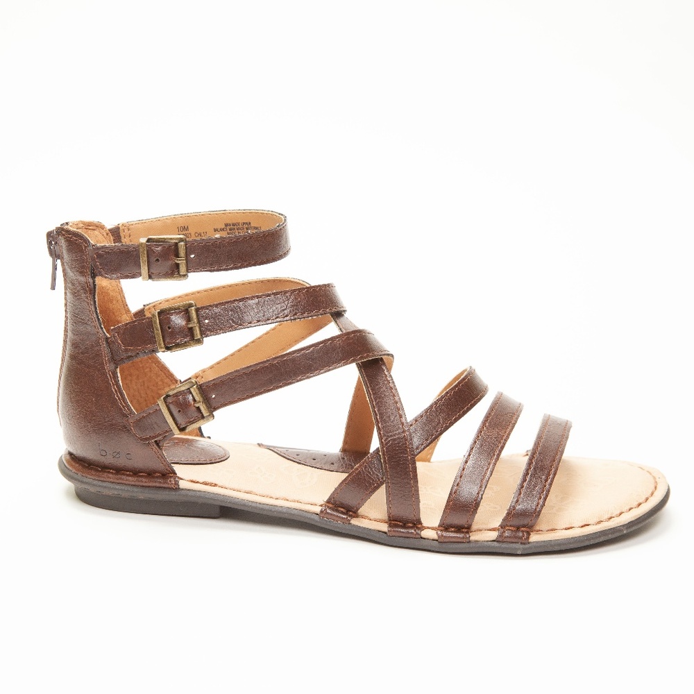 boc Brown Leather Gladiator Sandals